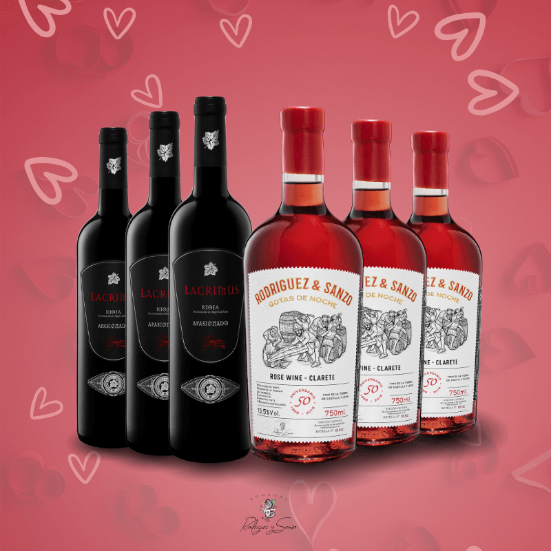 Pack SAN VALENTÍN Caja de 6 Bt RyS Gotas de Noche 2022 Y Lacrimus Apasionado 2020